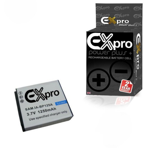 Ex-Pro Digital Camera Battery IA-BP125A BP125A for Samsung HMX-M20 HMX-Q10