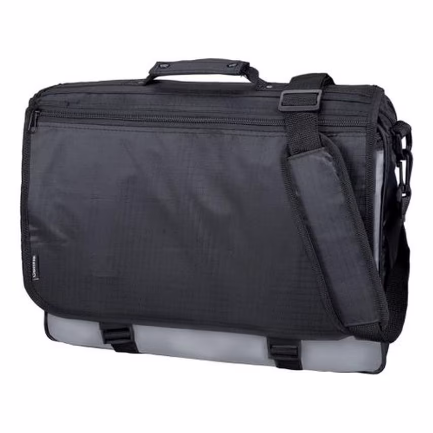 Lightpak Wave Messenger Bag Polyester Black/Grey Ref 46069
