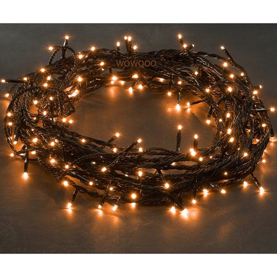 120 Micro LED Christmas Tree Lights : Plug In : Copper/Orange