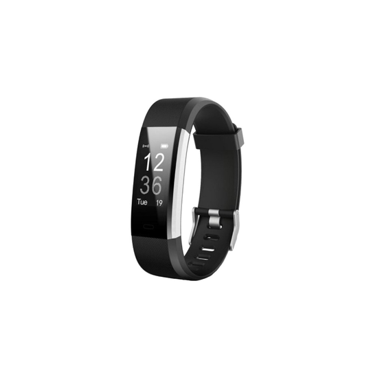 Id115 Plus Smart Bracelet Gps Fitness Tracker Watches Band Heart Rate Monitor Step Counter Alarm Clock Wristband- Black