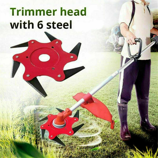 Grass Trimmer 6 Steel Blades Razors Head Lawn Mower Weed Eater Brush Cutter