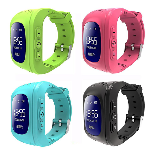 (Pink) Kids Gps Tracker Safety Wristband Watch Smart Watch Parent Call Function