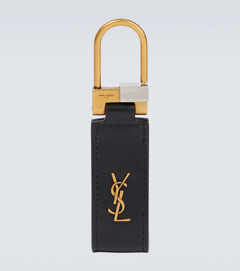 YSL leather keychain