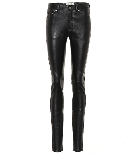 Leather skinny pants
