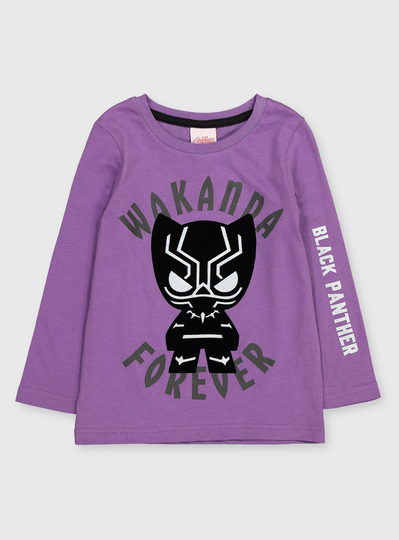Marvel Black Panther Purple Wakanda T-Shirt - 6-7 years
