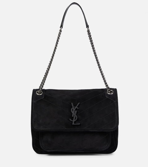 Niki Medium suede shoulder bag