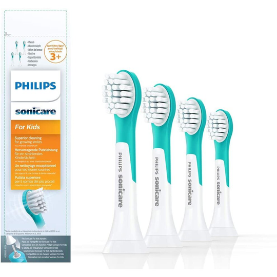 Philips Sonicare Original brush for kids HX6034 / 33, gentle cleaning of children's teeth, from 3 years, 4 pieces