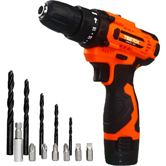 12V Cordless Combi Drill Driver Set Electric Power Screwdriver Drill
