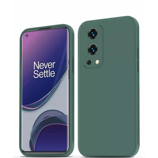 Camera Protection Liquid Silicone Case Compatible for Oneplus Nord 2 5G (Dark Green)