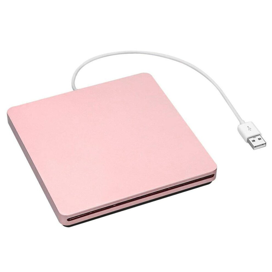(Pink) Portable External VCD/CD/DVD Drive For IMac, MacBook, Air Pro Laptop and PC