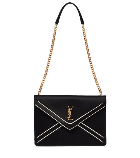 Gaby Small satin and leather shoulder bag