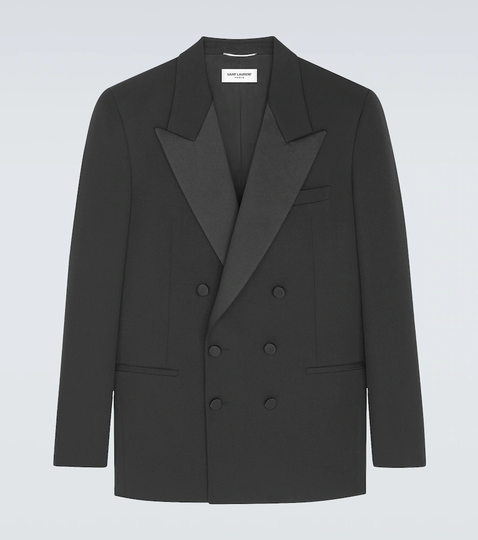 Double-breasted virgin wool blazer
