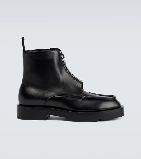 Leather ankle boots