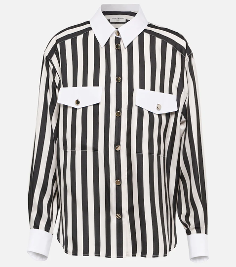 Striped silk shirt