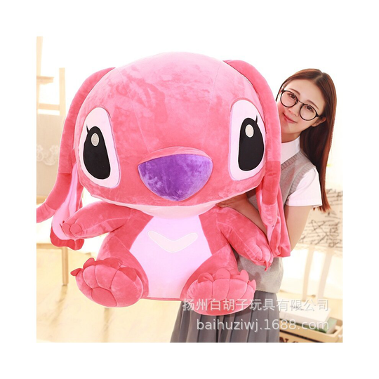 (Pink, 21.6 inch/55CM) Stitch Plush Toy Stuffed Dolls Kids Toys Gift UK
