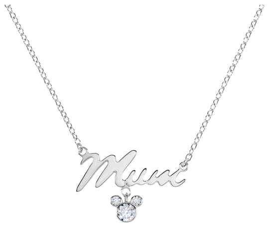 Disney Sterling Silver Mickey Mouse Mum Pendant Necklace