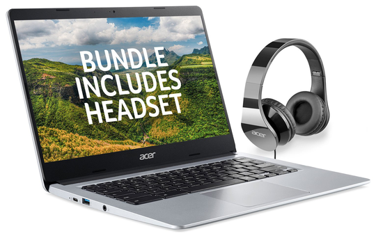 Acer 314 14in Pentium 4GB 64GB FHD Chromebook With Headset