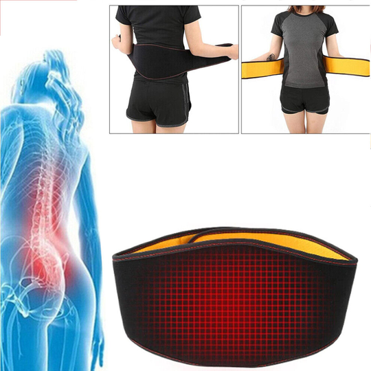 USB Heated Waist Belt Brace Electric Lower Back Heating Pad Massager