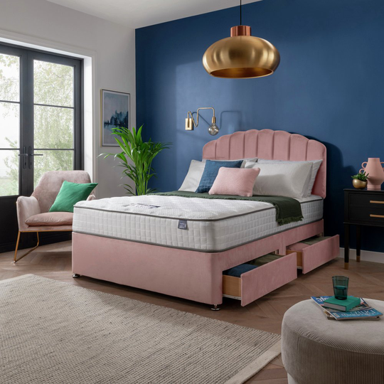 Silentnight Middleton 800Pkt Mem King 4 Drw Divan Bed - Pink