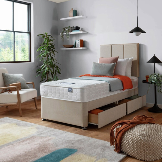 Silentnight Hatfield Memory Foam 2 Drawer Divan - Single