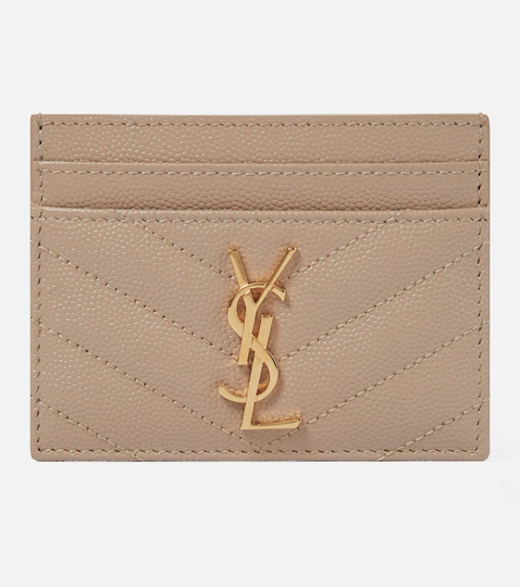 Monogram leather card holder