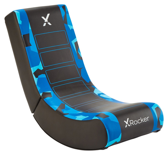 X Rocker Video Rocker Junior Gaming Chair - Blue Camo Edn