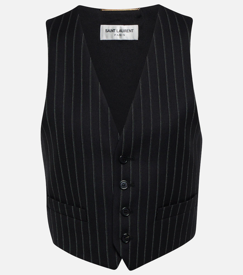 Pinstripe wool vest