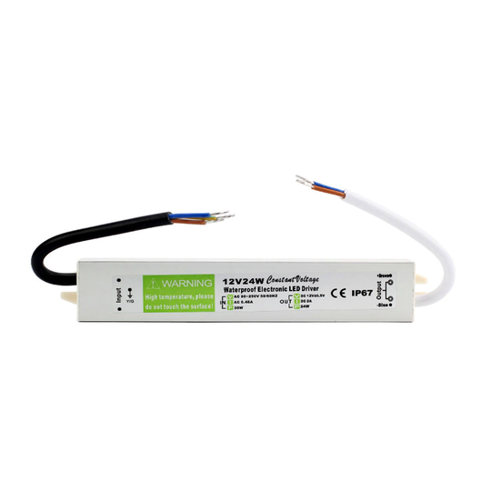 Waterproof DC12V 2A 24W IP67 LED Driver Power Supply Transformer