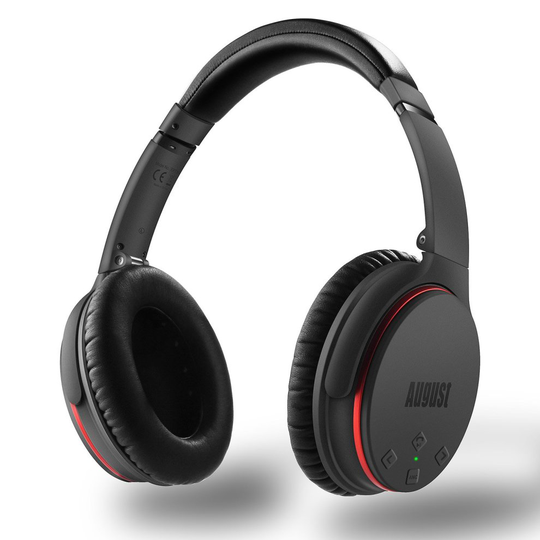 Active Noise Cancelling Bluetooth Headphones - August EP735 - ANC Bluetooth Headphones for Smartphones/Tablet / Computer - Reduce Air Travel Engine...