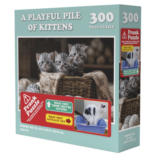 Doing Things Cats Prank 300 Piece Jigsaw Puzzle