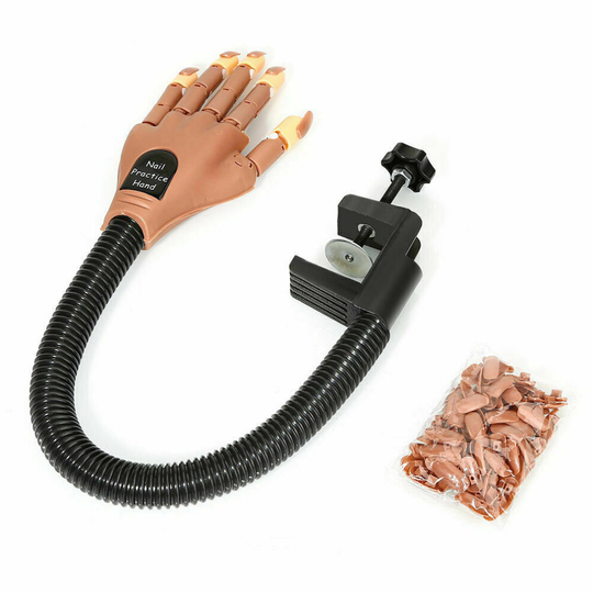 Adjustable Nail Art Training & Gel Tips Practice Model Hand
