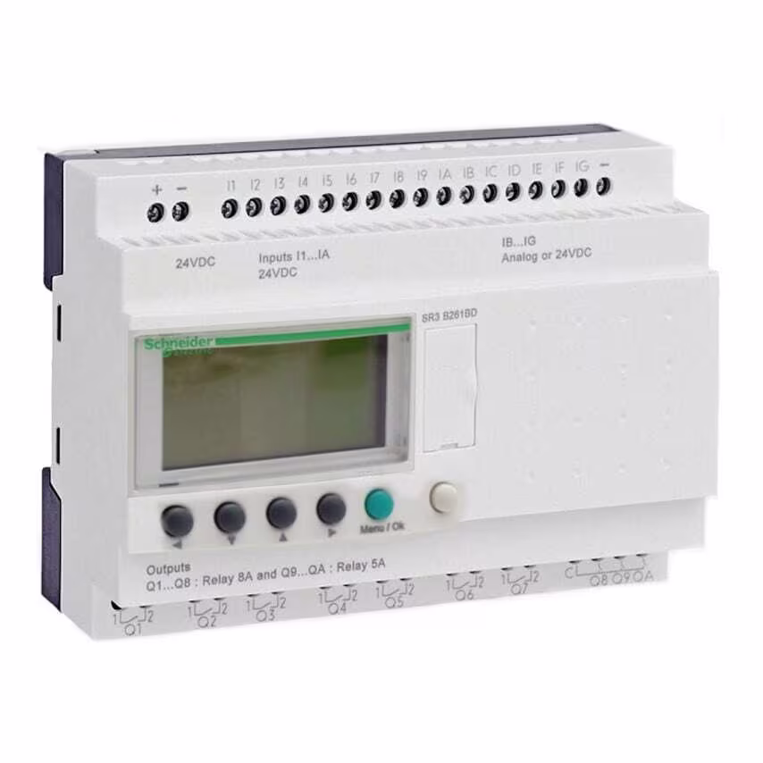 Schneider Electric SR3B261BD, SR3 26 I-O 24 VDC Includes Clock