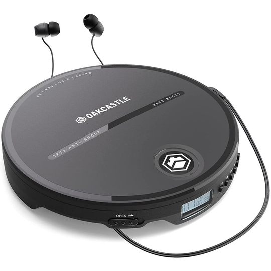 Oakcastle CD10 Personal Portable CD Player - Black