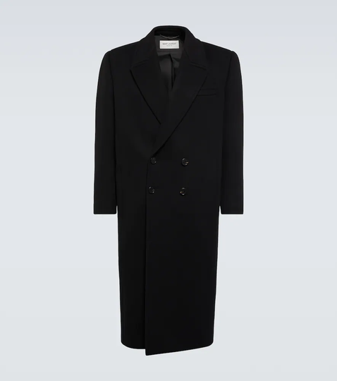 Double-breasted cashmere coat