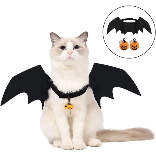 Halloween Cats Dogs Pet Bat Wings Cat Dog Bat Costume Wings with Bells