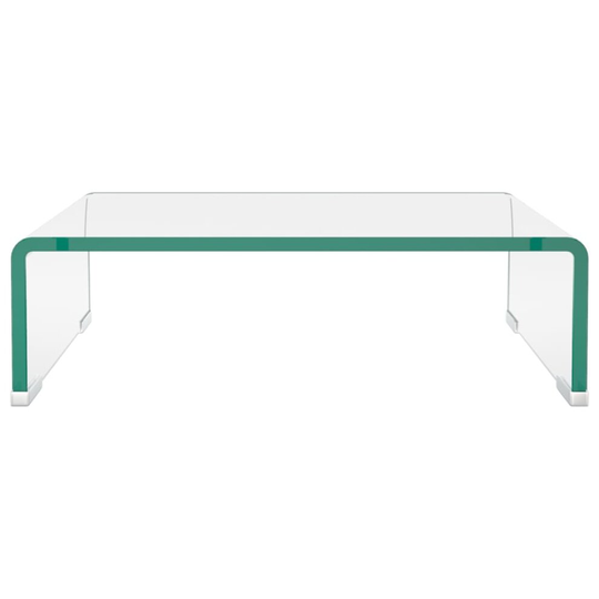 vidaXL TV Stand/Monitor Riser TV Console Unit Entertainment Centre Glass Clear