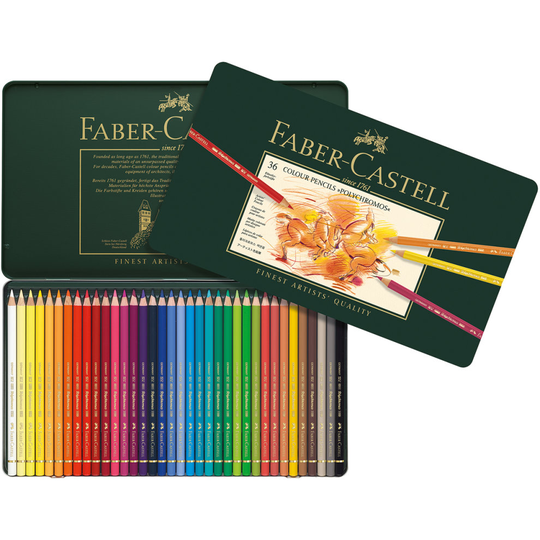 Polychromos Colored Pencil Set In Metal Tin 36pc-