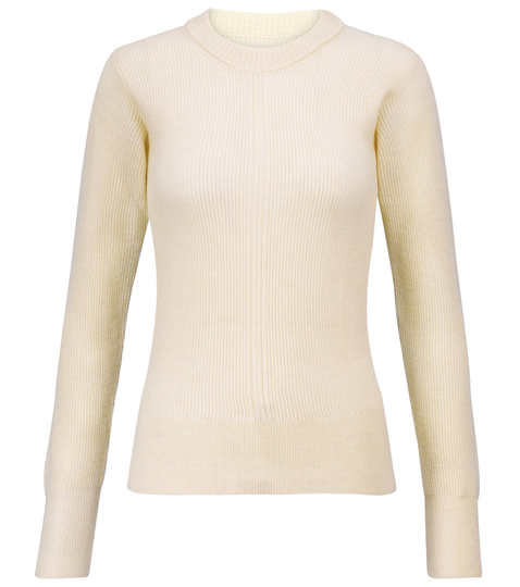 Ribbed-knit stretch-wool sweater