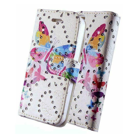 (RAINBOW BUTTERFLY) For Samsung Galaxy A12 Phone Case, Cover, Flip Wallet, Folio, Leather /Gel