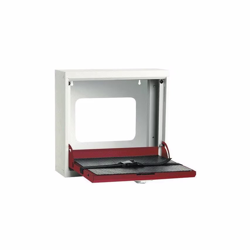 Bott Verso 500W Laptop Cupboard - Light Grey/Red