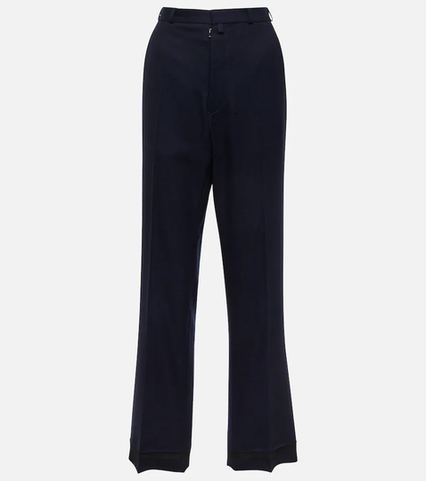 High-rise wool pants