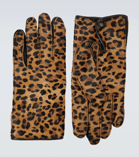 Leopard print gloves