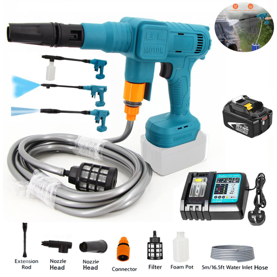 Cordless Pressure Washer Spray Gun+Battery+Charger-Makita Compatible