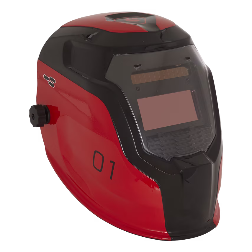 Sealey Auto Darkening Welding Helmet Shade 9-13 - Red
