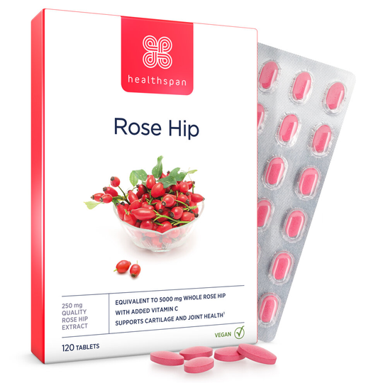 Healthspan Rose Hip 5,000mg, 120 Tablets, Vitamin C, Vegan