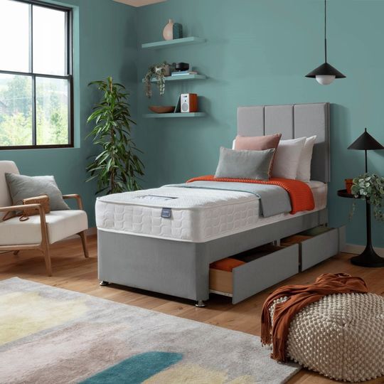 Silentnight Hatfield Microquilt 2 Drawer Divan Bed - Single