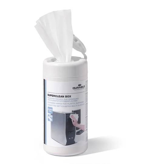 Durable Durable Superclean Plastic Surface Cleaning Wipes (Pack 100) 570802