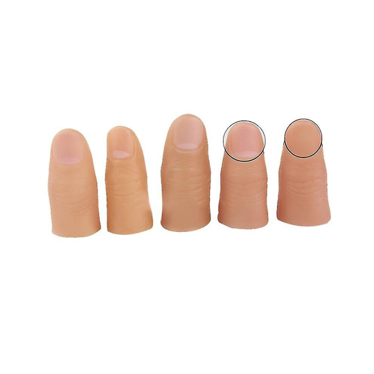 5pcs Finger Magic Trick Fake Soft Thumb Tip Close Up Stage Show Prop Prank Toy
