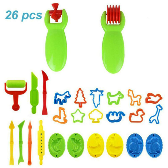 26pcs Fun Kid Play Doh Tool Set Dough Mould Mold Toy Cutter Craft Gift