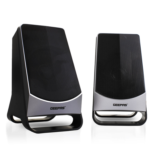 Geepas 2.0 Computer Speaker PC Speakers/Multimedia Speakers for Laptops & Computers 1.3M Cable, USB Connection Type & 3.5mm Jack Stereo Music Player